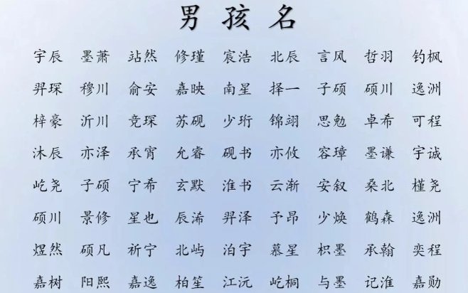 宝宝取名字大全免费查询